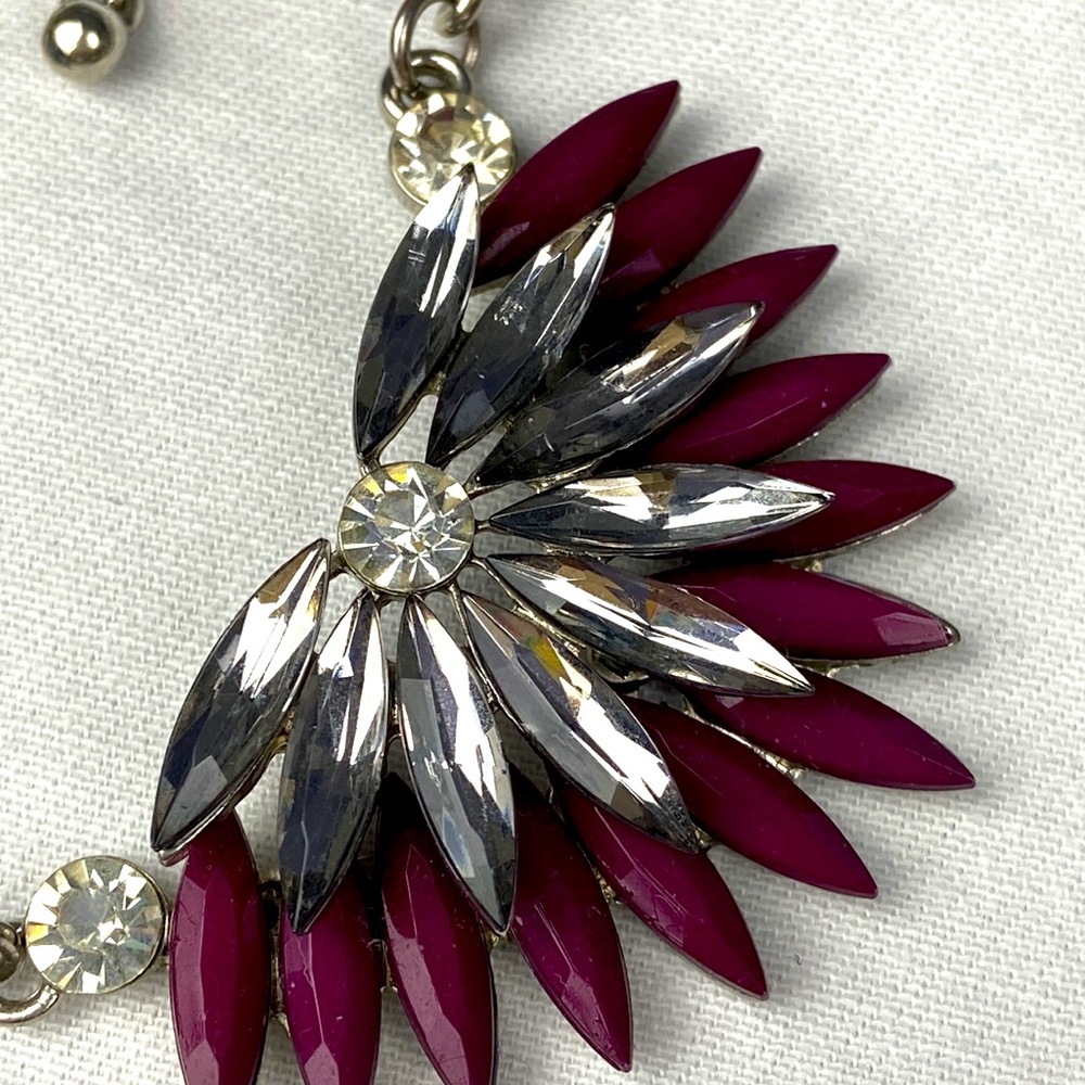 Marquise-cut Rhinestone statement necklace starburst - Picture 12 of 16